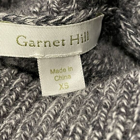 Garnet Hill 100% Cashmere Pullover Sweater Gray Mock/Turtleneck Womens Size XS - Picture 4 of 10